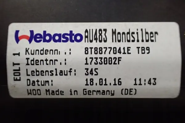 Techo solar Audi A5 8T OEM 8T8877041E - Usado image 5