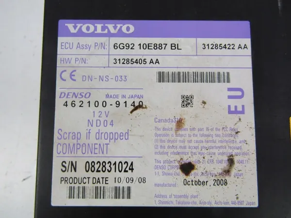 Lecteur Navigation Volvo XC60 OEM 6G9210E887BL image 7