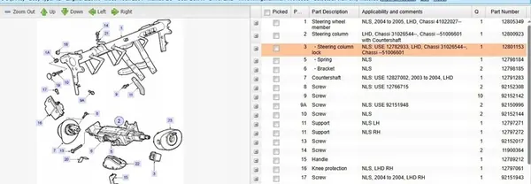 Controlador de bloqueio de direção SAAB 9-3 (YS3F) 2.0L 12801153 image 5