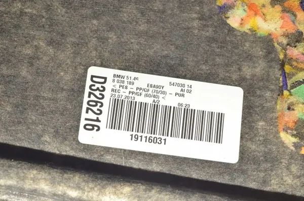Estante de maletero BMW 5 F10 OEM 51448038189 - Usado image 5