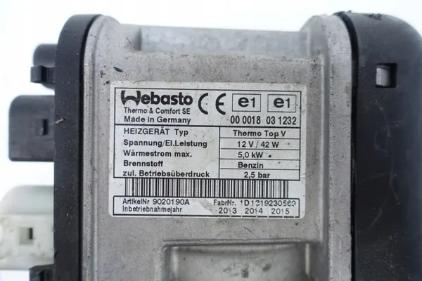 Aquecedor auxiliar Webasto OEM 1K0815005MK image 6