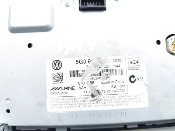 Radio GPS VW Golf OEM 5G0919605 2013-2017 image 8