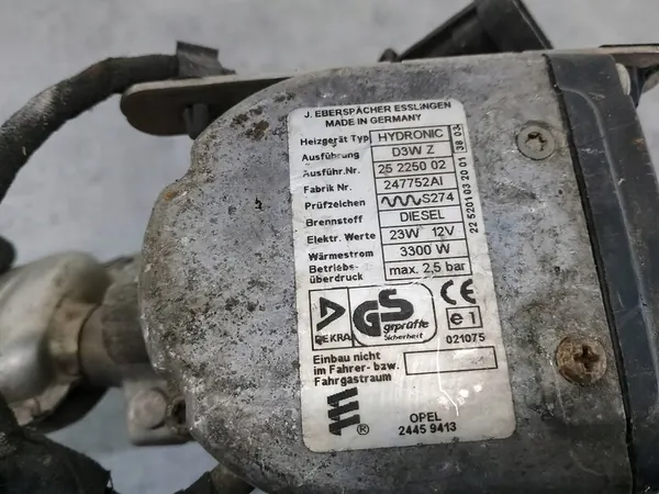 WEBASTO OPEL CORSA C HYDRONIC D3W Z 23W/12V DIESEL image 3