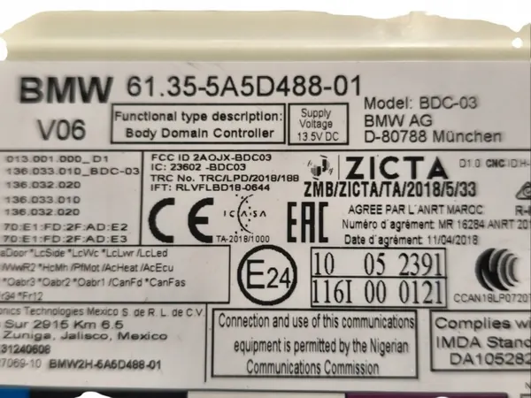 Módulo de imobilizador BMW OEM 5A5D488 - Usado image 8