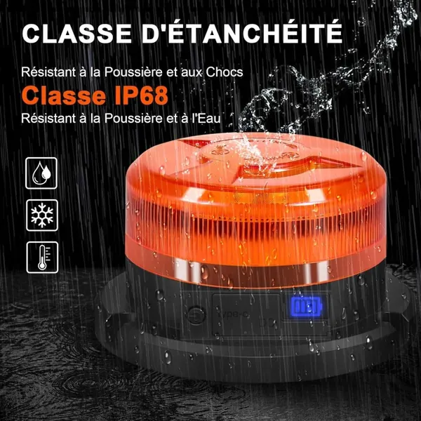 AT00674-F LED-Warnleuchte - 360° magnetisch Batterie image 4