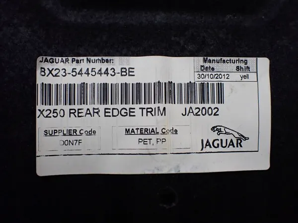 Trunk Upholstery Element Jaguar XF X250 8X23-5445443-BE image 6