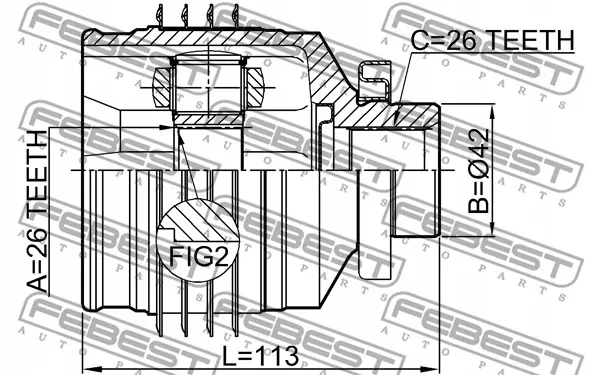 Febest 1211-SFMTRH Drive Shaft Joint image 3