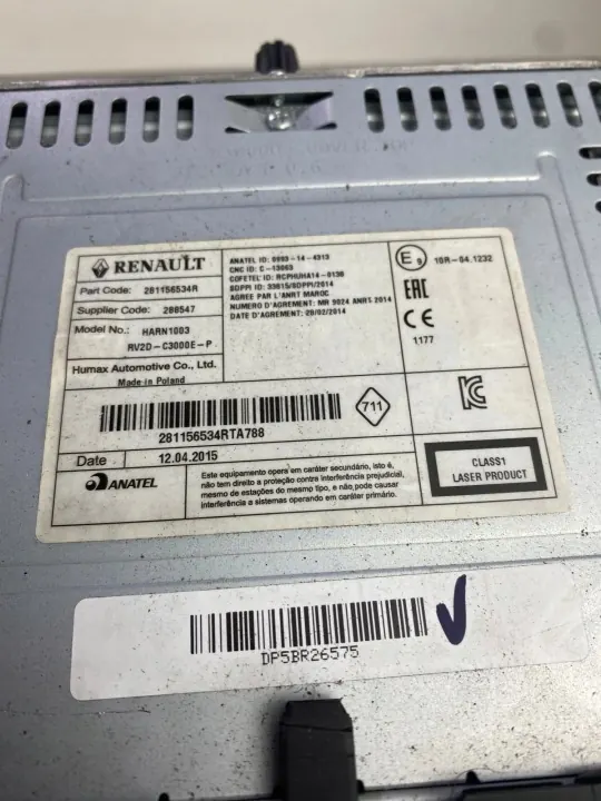 OEM 281156534R Näyttöradio Dacia Sandero II:lle image 5