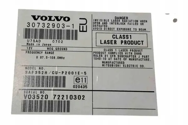 Changer CD Volvo OE d'occasion OEM 72210302 image 10