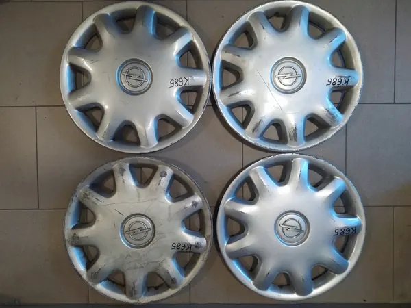 4× Enjoliveur OPEL Original 15" Argent image 2