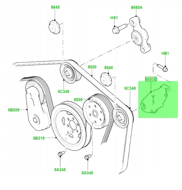 Tensor de correa OEM LR077854 para Range Rover 3.0 Diesel image 6