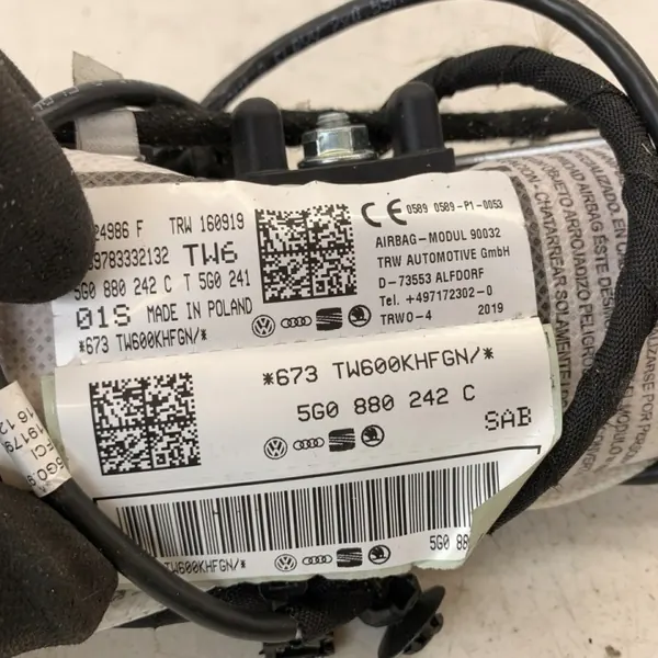 OEM 585254265846525412 Airbag Asiento Derecho VW Golf VII image 5