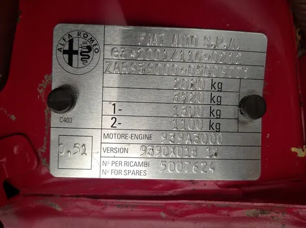 ALFA ROMEO 159 BRERA 2.4 JTDM Moottori 939A3000 image 9