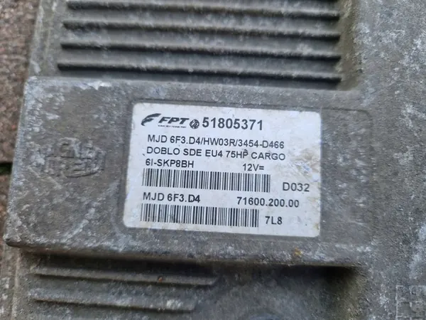 Ordinateur FIAT DOBLO 1.3 JTD 51805371 MJD6F3.D4 image 3