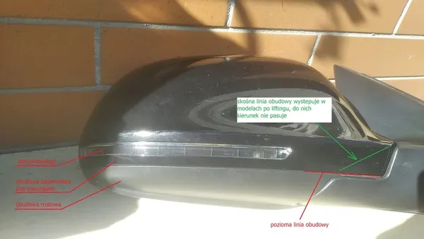 AUDI A3 A4 A5 A6 A8 Q3 Oikea Peilinäyttö OEM 8K0.949.102.E image 4