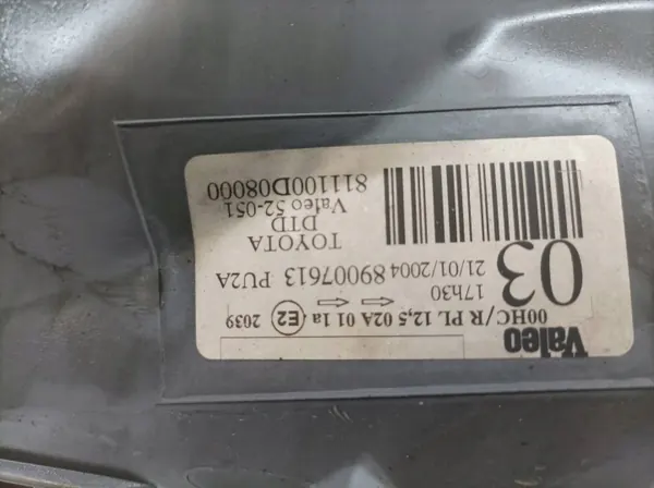 Phare avant droit Toyota Yaris I 1999-2005 OEM 5907911394905 image 4