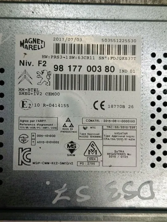DS OEM 9817700380S7 Radio für DS3 2015-2019 image 4