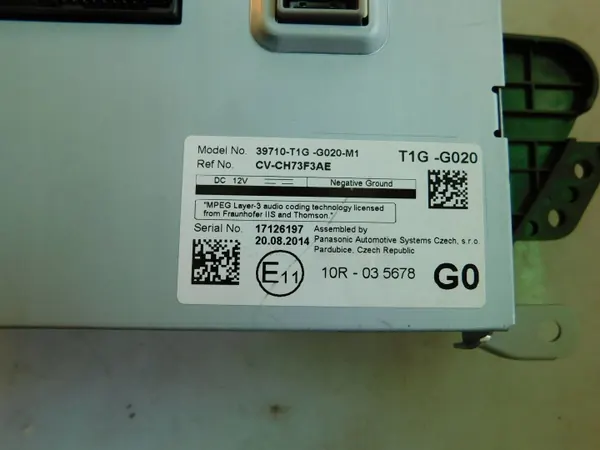 Honda CR-V navigationsskärm OEM 39710-T1G-G020-M1 image 4