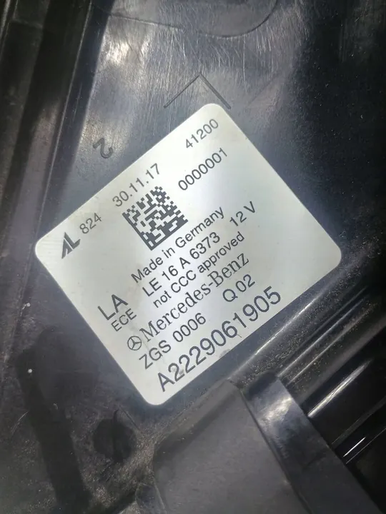 Linker koplamp Mercedes S-klasse W222 A2229061905 image 8