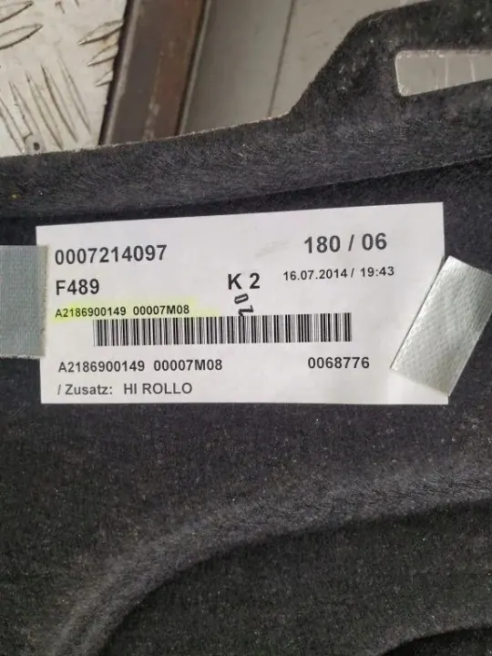 Taka hylly OEM A2186900149 Mercedes-Benz CLS C218 AMG:lle image 4
