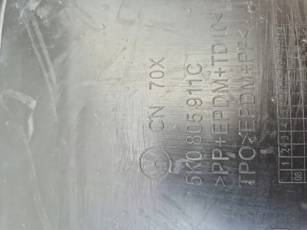 VW GOLF VI 2008-2012 Front Left Wheel Arch OEM 5K0805911C image 6