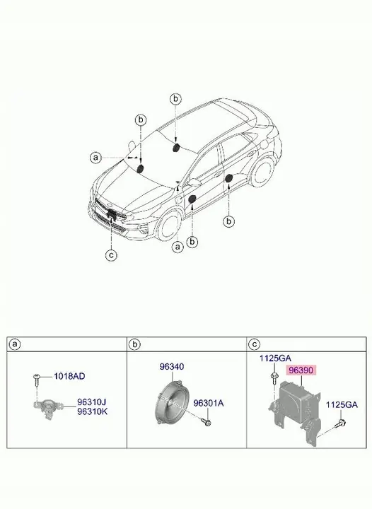 HAUT-PARLEUR STIMULATEUR KIA SPORTAGE IV 96390-CR000 image 2