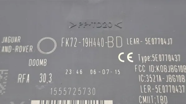 Módulo sem chave Land Rover Evoque OEM FK7219H440BD image 6