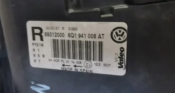 VOLKSWAGEN POLO IV 9N Farol Frontal Direito 6Q1941008AT image 7