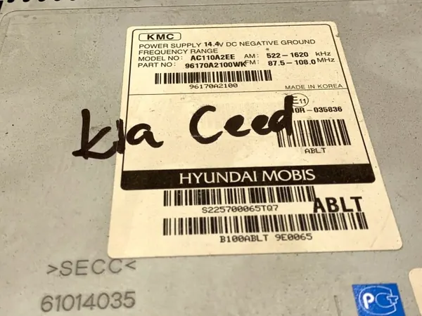 Kia Ceed Radio OEM 96170A2100WK 2012-2018 image 4