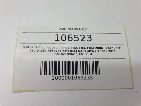 Lector de DVD OEM 7Y6UTHJURU6 para BMW Serie 7 image 6
