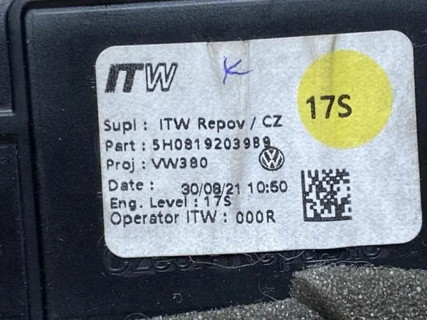 Buse d'air OEM 5H08192039B9 pour Volkswagen Golf VIII 2021 image 4