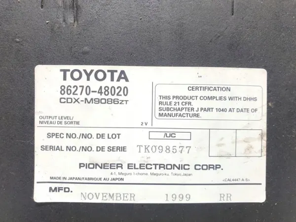 CD-bytenhet OEM 8627048020 för Lexus RX300 image 3
