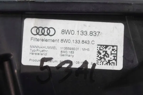 AUDI A4 A5 Alloggiamento Filtro Aria 8W0133837 8W0133835 image 4