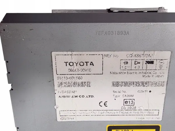 Toyota Avensis T25 Radio Navigatie OEM 08662-00910 image 9