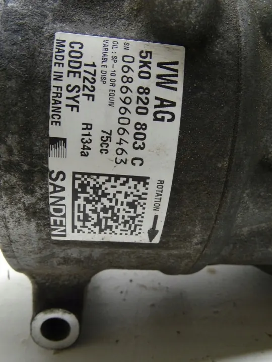 Compresor AC usado OEM 5K0820803C para VW/Audi image 7