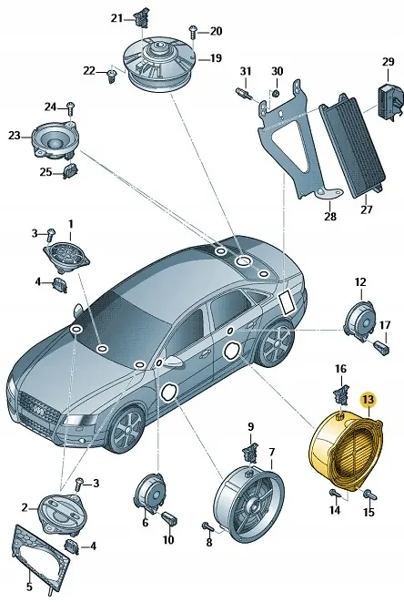 Alto-falante de porta Audi OE 8K0035411 image 4
