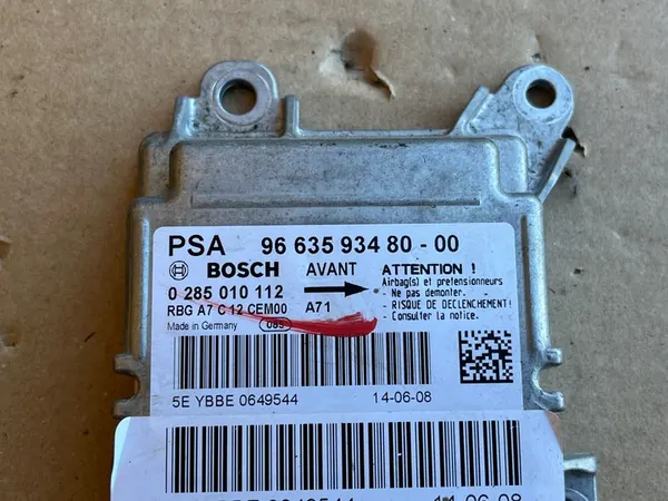 Module de capteur d'airbag Peugeot 207 SW 2006-2012 image 2