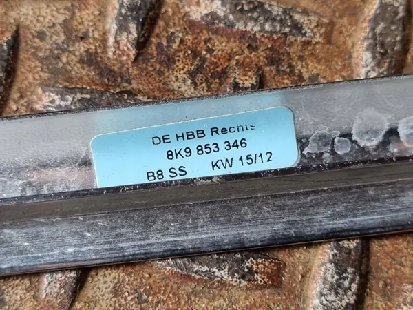 Moulure de vitre latérale Audi A4 B8 OEM 8K9853346 image 6