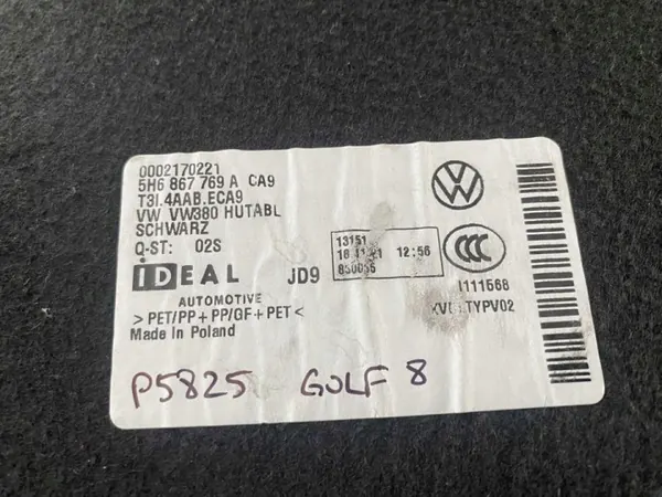 Estante maletero central OEM 5H6867769A VW Golf VIII image 5