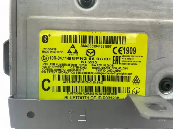 Écran de navigation Mazda 3 OEM BPN2669C0D Occasion image 8