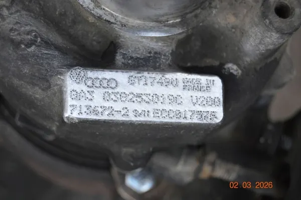 Begagnad Volkswagen OE 038253019C turbokompressor image 10