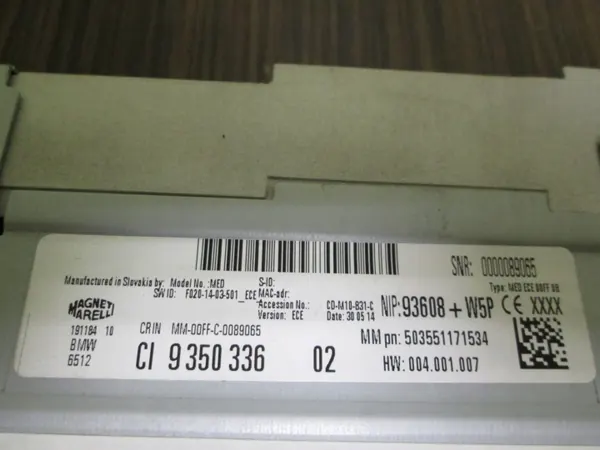 Unidade de Rádio BMW OEM 9350336 com Sirius image 4