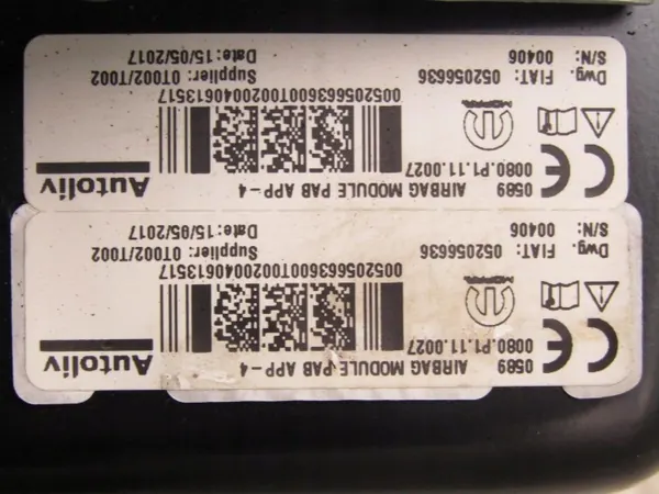 Fiat Tipo II Matkustajan Airbag OEM 052056636 image 4