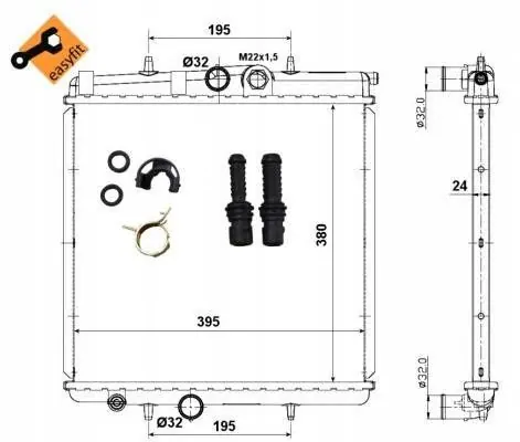 Radiateur NRF 509523 - Refroidissement moteur d'occasion image 7