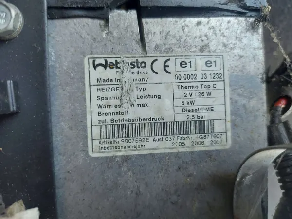 Webasto 7H0815071E VW Transporter T5 2.5 TDI image 3