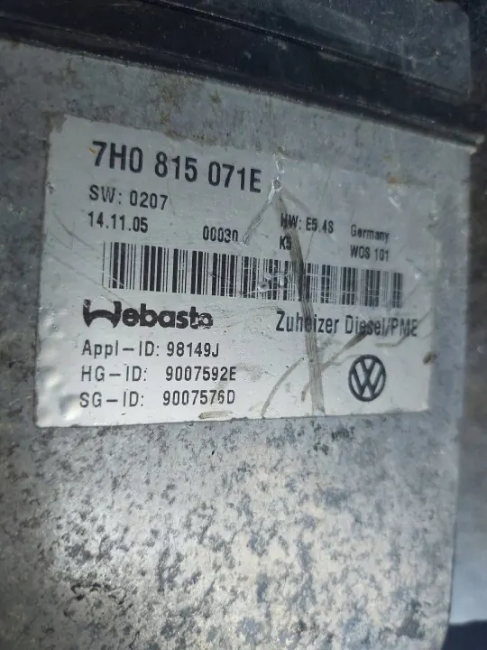 Webasto 7H0815071E VW Transporter T5 2.5 TDI image 4