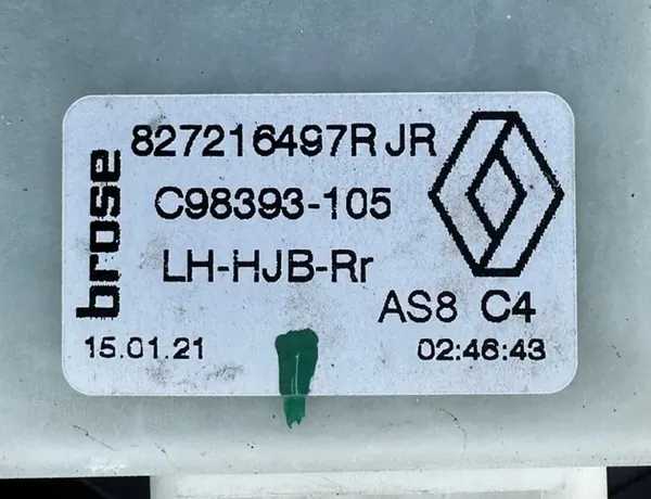 Régulateur de vitre arrière gauche OEM 827216497R Renault image 3