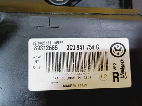 Bixenon Ajovalo VW Passat B6 Oikea 3C0941754G image 7