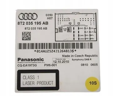 Audi Symphony Radio OEM 8T2035195AB för A4 A5 Q5 image 7