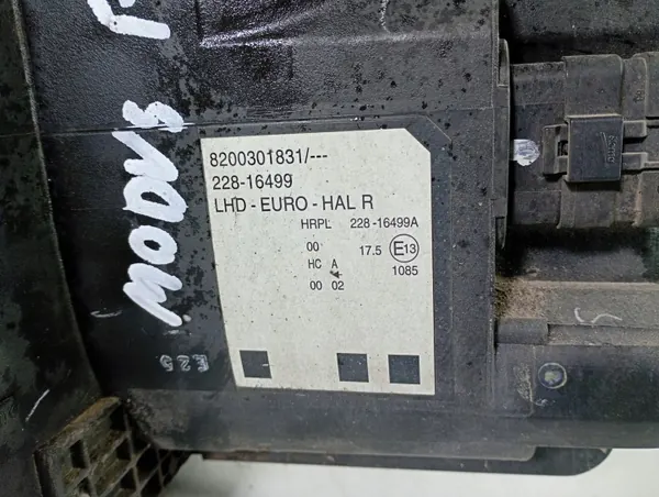 Faro derecho Renault Modus OEM M1R7 DOM 00020321 image 6